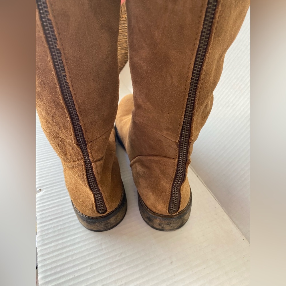 Free People Carlisle Suede Over The Knee Boots Honey Whiskey Size 41 US 10 - Picture 10 of 14